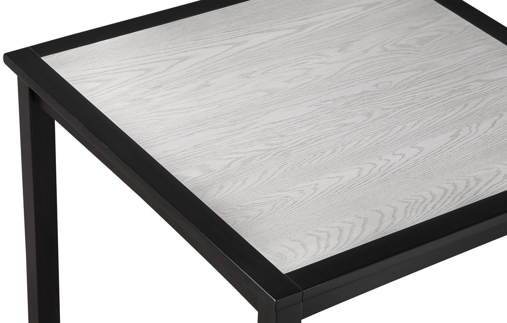 2741SET-DW 5 pc Salvador two tone black finish wood counter height 42" x 42" dining table set