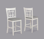 2795CG-T-4260 5 pc Winston porter renshaw hartwell chalk white grey finish wood counter height oval dining table set