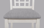 2795CG-T-4260 5 pc Winston porter renshaw hartwell chalk white grey finish wood counter height oval dining table set