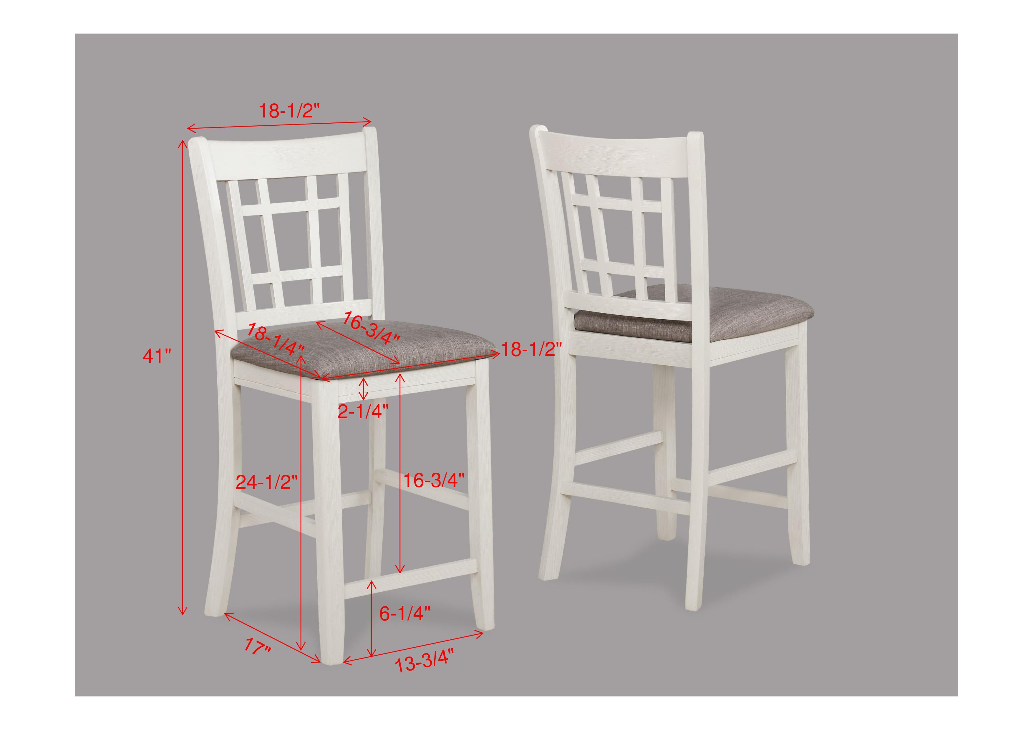2795CG-T-4260 5 pc Winston porter renshaw hartwell chalk white grey finish wood counter height oval dining table set