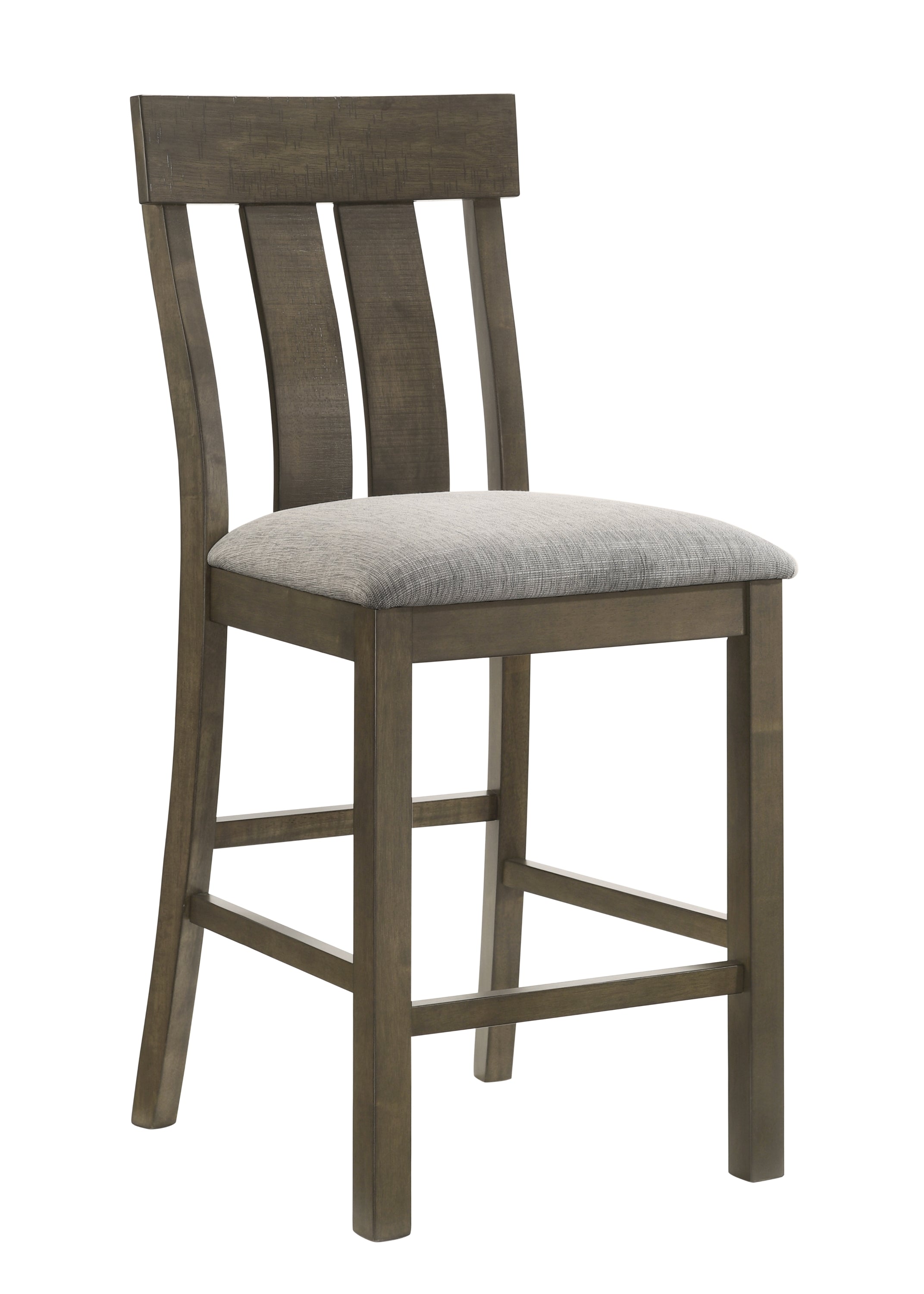 2837T-6PC 6 pc Lloyd grey finish wood counter height dining table set trestle base with bench