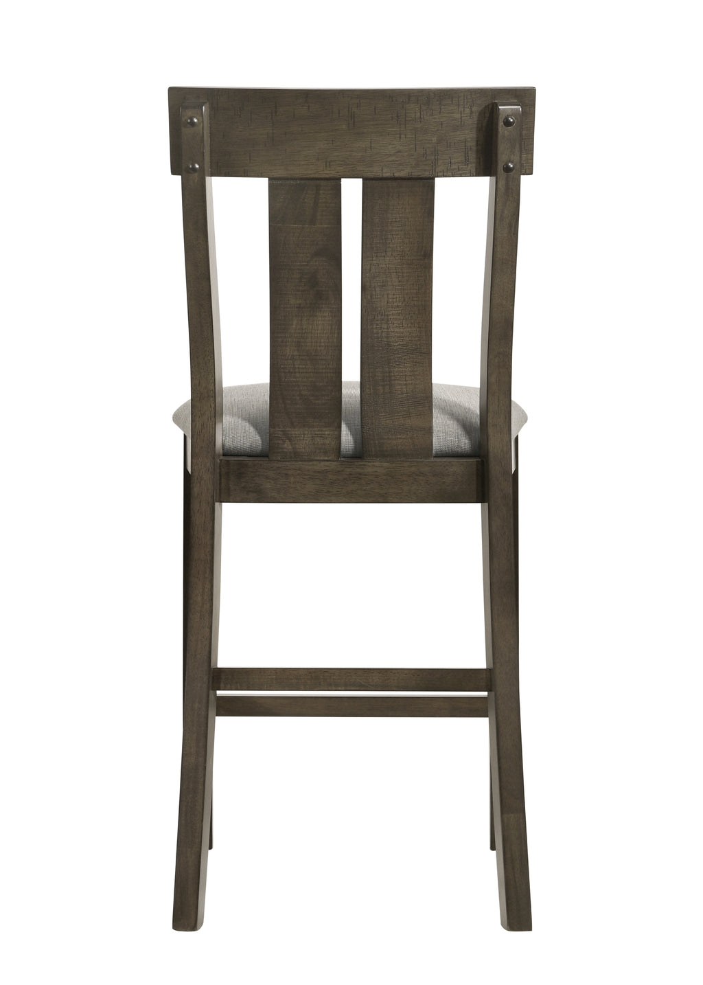 2837T-6PC 6 pc Lloyd grey finish wood counter height dining table set trestle base with bench