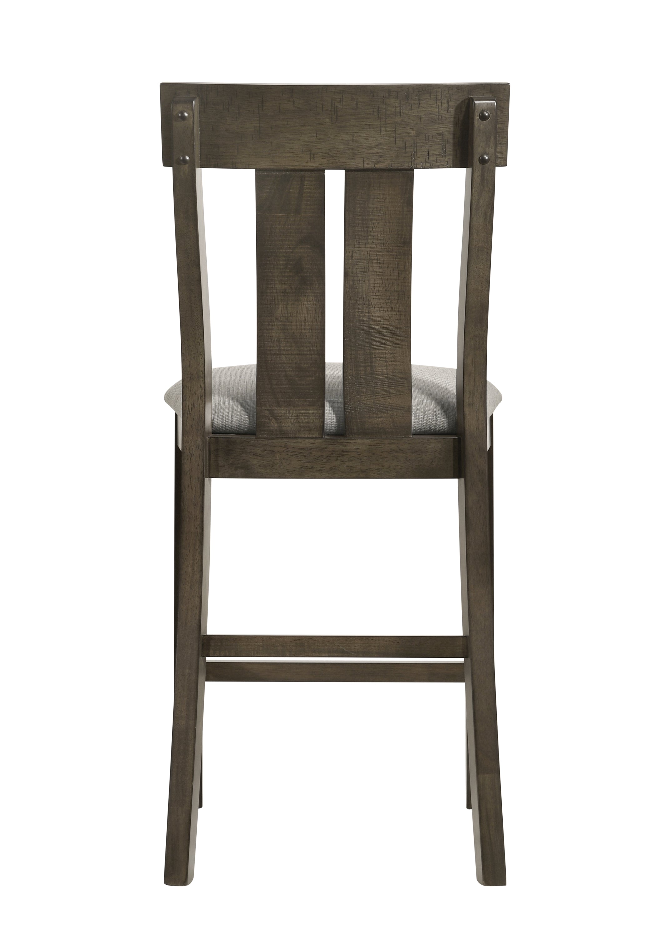 2837T-6PC 6 pc Lloyd grey finish wood counter height dining table set trestle base with bench
