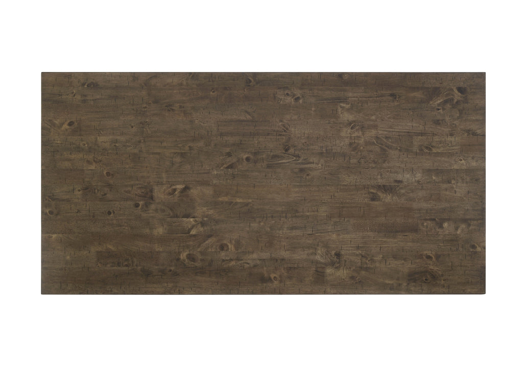 2837T-6PC 6 pc Lloyd grey finish wood counter height dining table set trestle base with bench