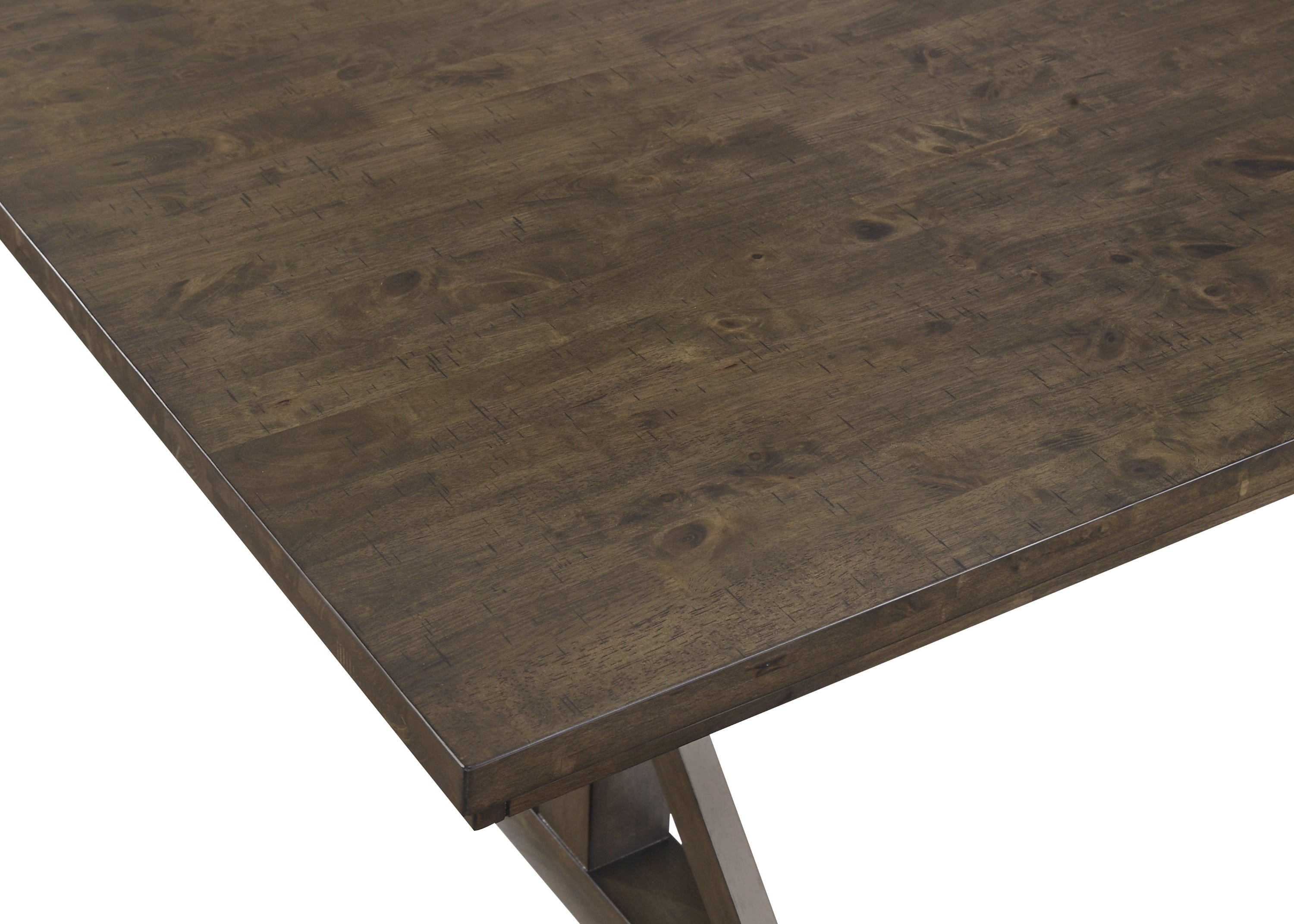 2837T-6PC 6 pc Lloyd grey finish wood counter height dining table set trestle base with bench