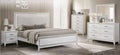 Acme 28450Q 4 pc Orren ellis Achyuth haiden white finish wood LED lighting queen bedroom set