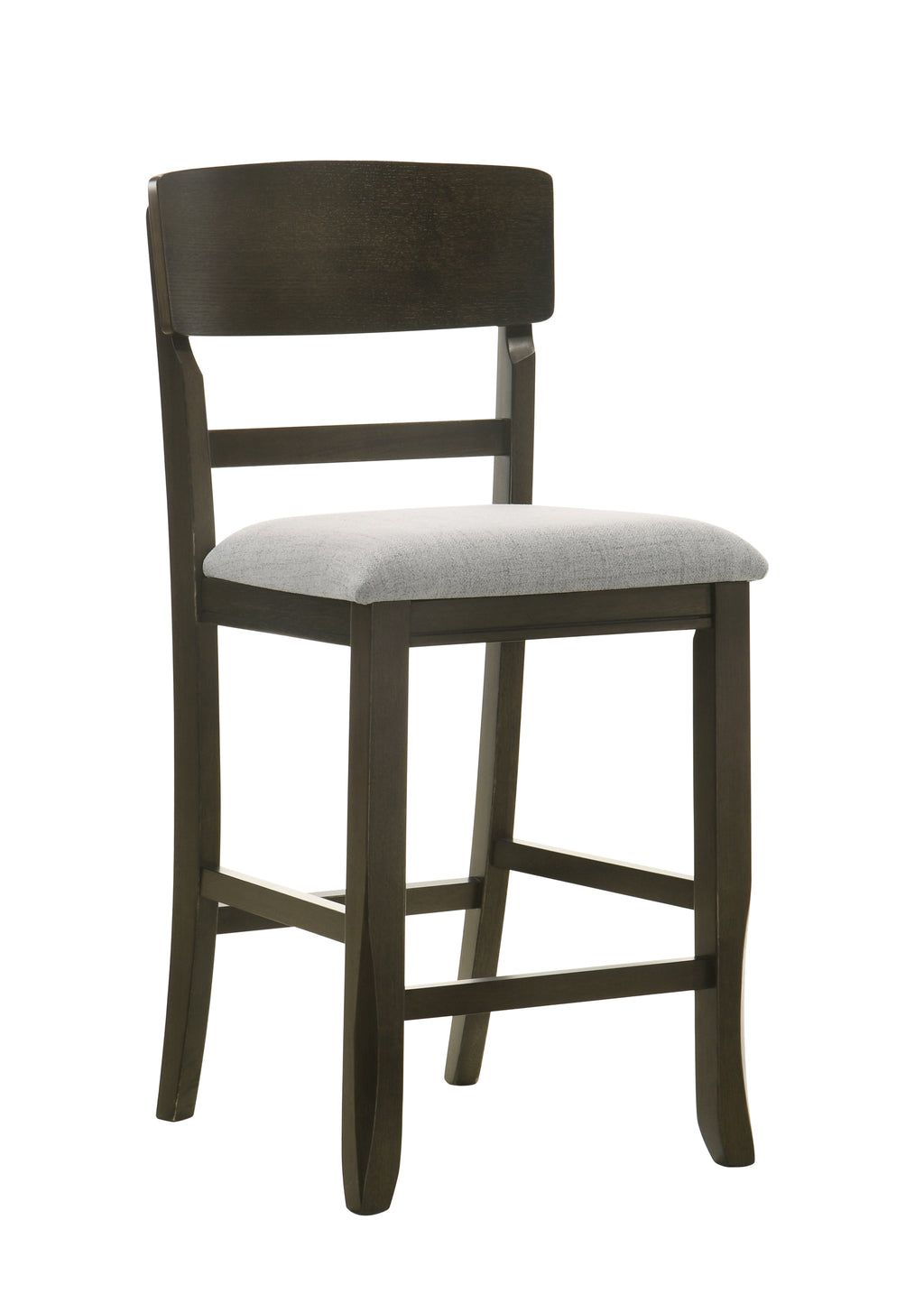 2848 7 pc Oakley two tone wood finish baked brown round counter height round drop leaf dining table set