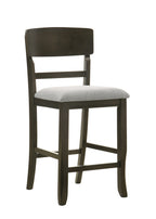 2848 7 pc Oakley two tone wood finish baked brown round counter height round drop leaf dining table set
