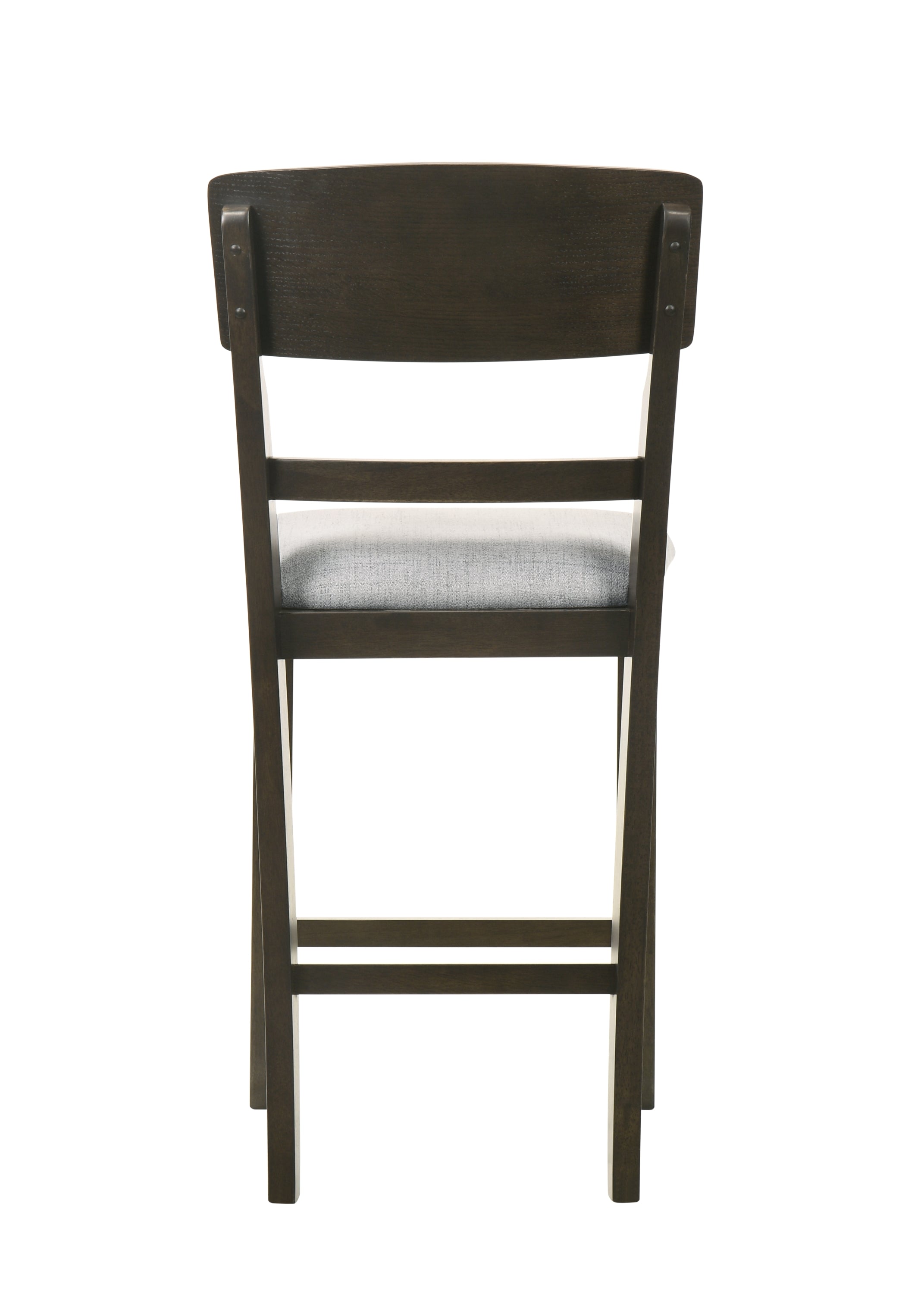 2848 7 pc Oakley two tone wood finish baked brown round counter height round drop leaf dining table set