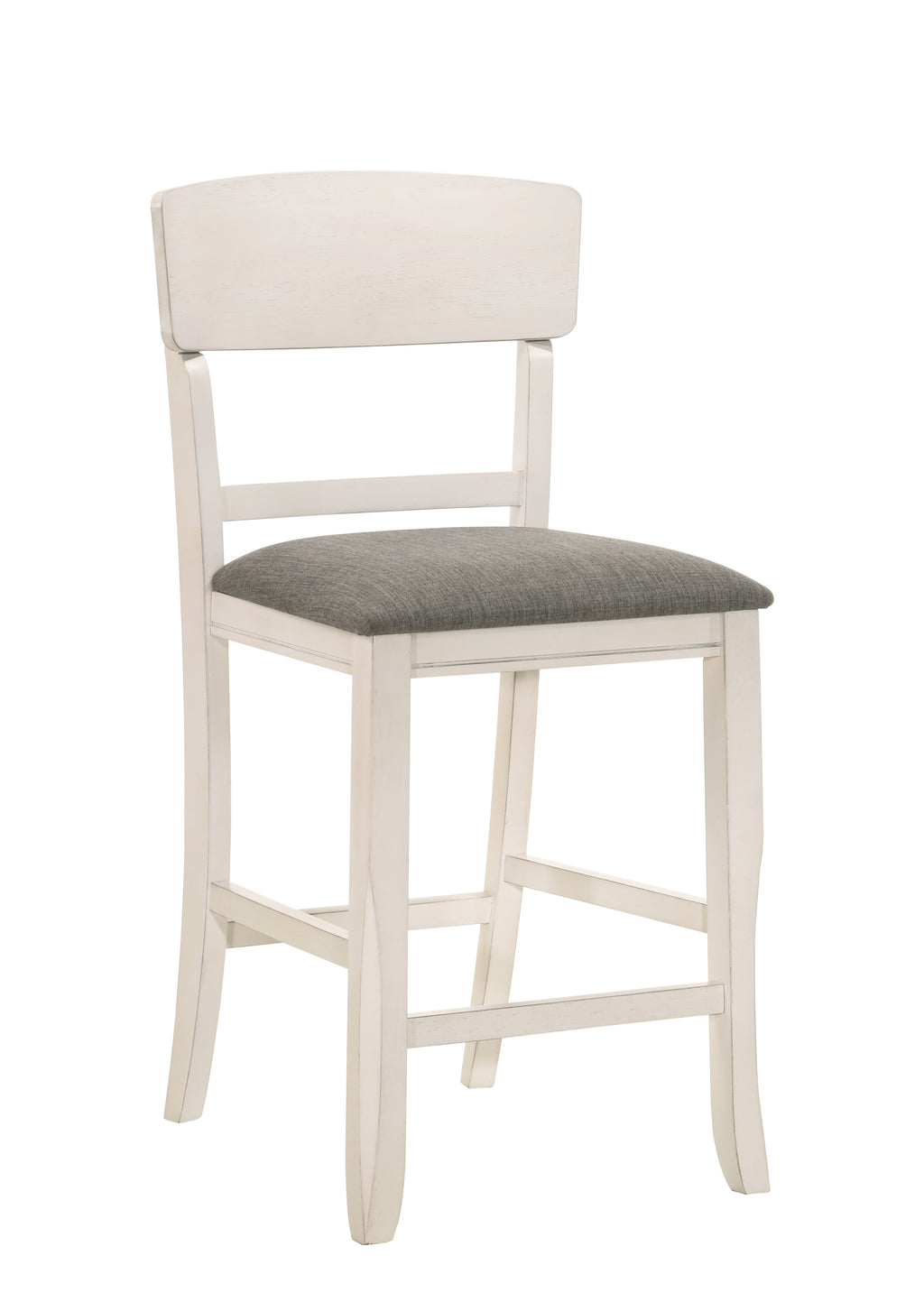 2849CG Conner 7pc Chalk White Grey Round Counter Height Dining Set Lazy ...