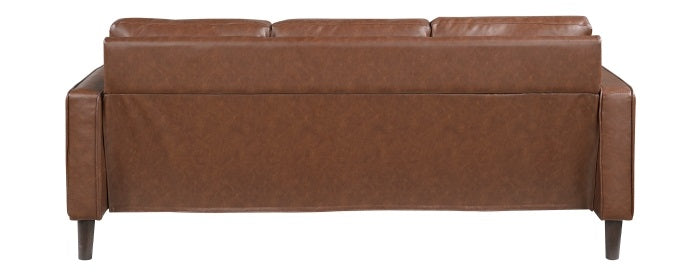 Homelegance Malcolm 2-Piece Chocolate Faux Leather Sofa & Love Seat Set – 9203CHC-SL