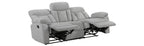 Homelegance Newark 2-Piece Light Grey Fabric Recliner Sofa & Love Seat Set – 8440GRY-SL