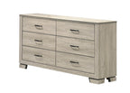 B830-4PC 4 pc Elijah rustic grey wood grain finish wood LED accent lighting queen bedroom set