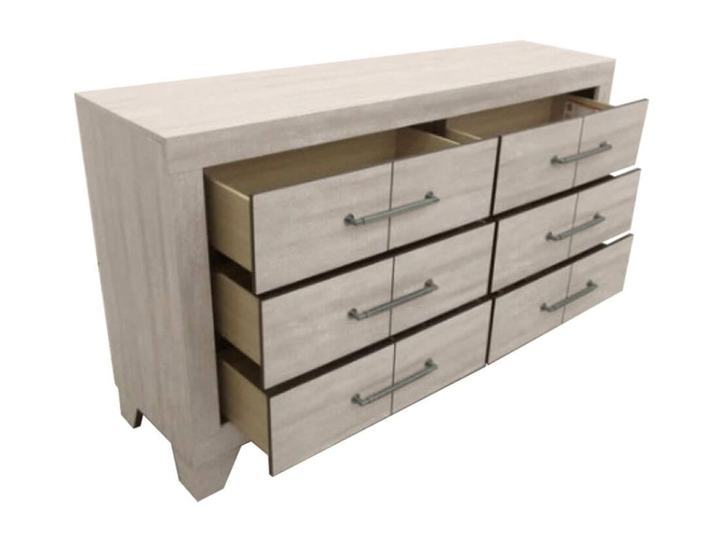 B860-4PC  4 pc Hampton rustic grey oak good grain paneled finish wood queen bed set