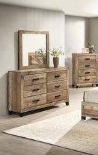 B850-4PC  4 pc Hampton weathered brown pine wood grain paneled finish wood queen bed set