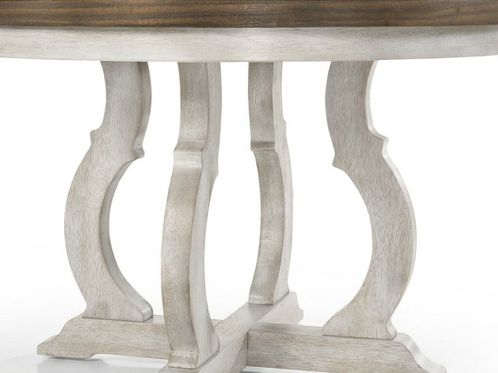 30001-5PC 5 pc Charlton home Havanna vintage walnut finish wood 47" round dining table set