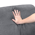 Homelegance 9705GY-32AVC 2 pc Morian grey boucle fabric sectional sofa reversible storage chaise storage arms and pop up sleep area