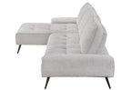 Homelegance Pleasure Light Grey Chenille Sectional Sofa – 8400LTG-2LC2R