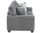 Silverton Grey Chenille Sofa & Love Seat Set – 9538DGY-SL