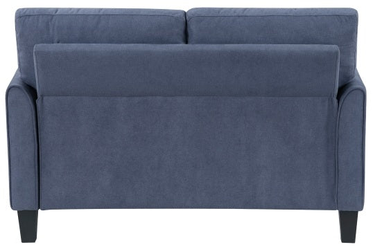 Homelegance Aliana Blue Textured Fabric Sofa and Love Seat Set with Flared Arms – 9519BUE-2PC