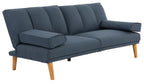 Poundex F8517-18 2 pc navy polyfiber sofa futon and chaise sectional AJ homes studio lakeview winston porter kasen