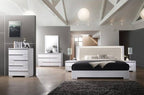 Best Master Athen 4-Piece White Lacquer Queen Bedroom Set – Athen-4pc