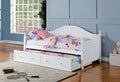 Coaster 300053 Harriet bee 2 pc brisha traditional style white finish wood panel style day bed with trundle