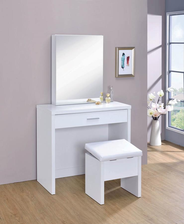 Coaster 300290 Latitude run nydia 3 piece glossy white finish wood