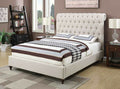 Coaster 300525Q Charlton home Devon beige fabric tufted contemporary style queen bed