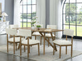 30064-2-7PC 7 pc Darla walnut oak finish wood 70" modern dining table set