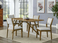 30064-3-5PC 5 pc Darla walnut oak finish wood 70" modern dining table set