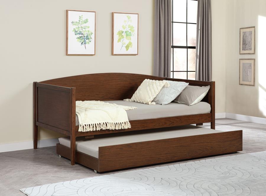 Coaster 300686 Bozeman medium walnut finish wood twin day bed with trundle