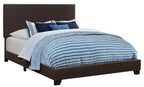 Coaster 300762Q-S4 4 pc Dorian dark cocoa finish wood and brown leatherette queen bedroom set