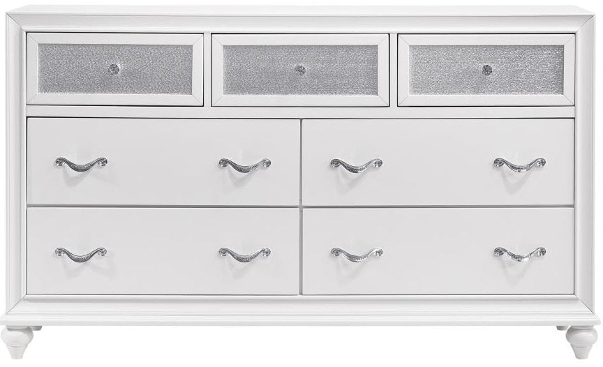 Coaster 300843-4PC 4 pc Rosdorf park ammelie barzini white velvet tufted queen bedroom set nail head tirm accents