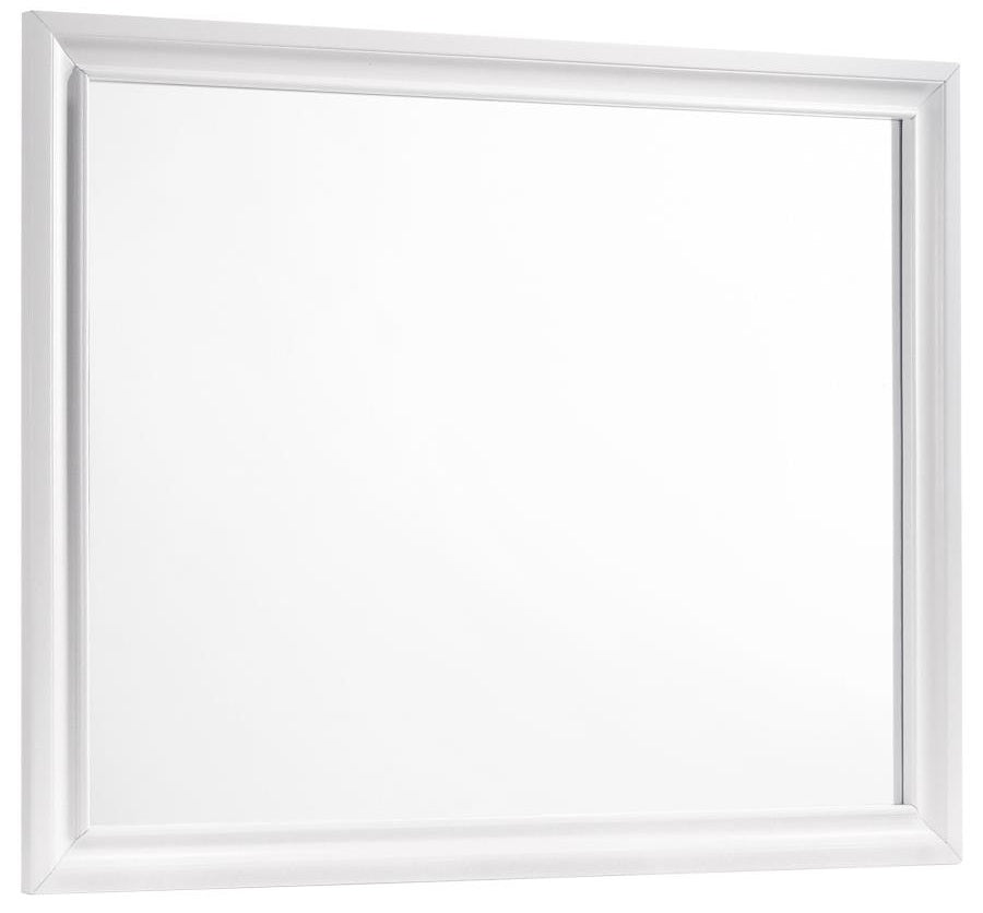 Coaster 300843-4PC 4 pc Rosdorf park ammelie barzini white velvet tufted queen bedroom set nail head tirm accents