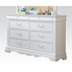 Acme 30240T 4 pc estrella white finish wood twin bedroom set decorative carving