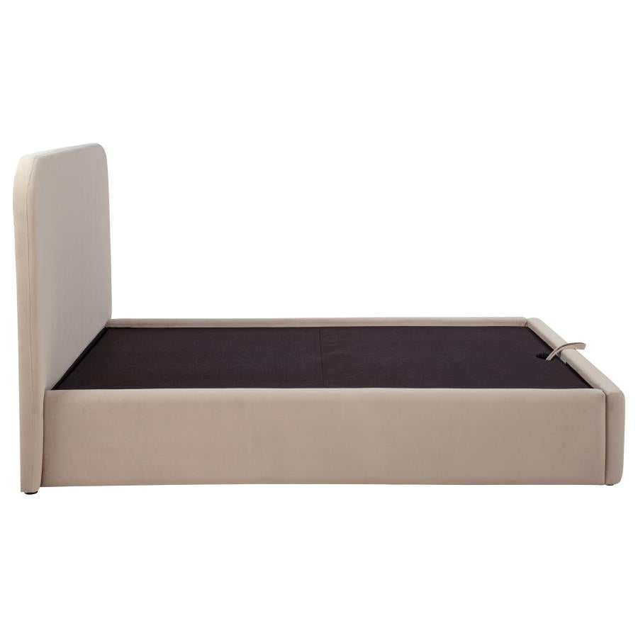 Anders Beige Upholstered Queen Lift-Up Storage Bed – 306037BEIQ