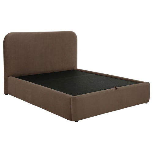Anders Chocolate Upholstered Queen Lift-Up Storage Bed – 306037CHQ