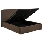 Anders Chocolate Upholstered Queen Lift-Up Storage Bed – 306037CHQ