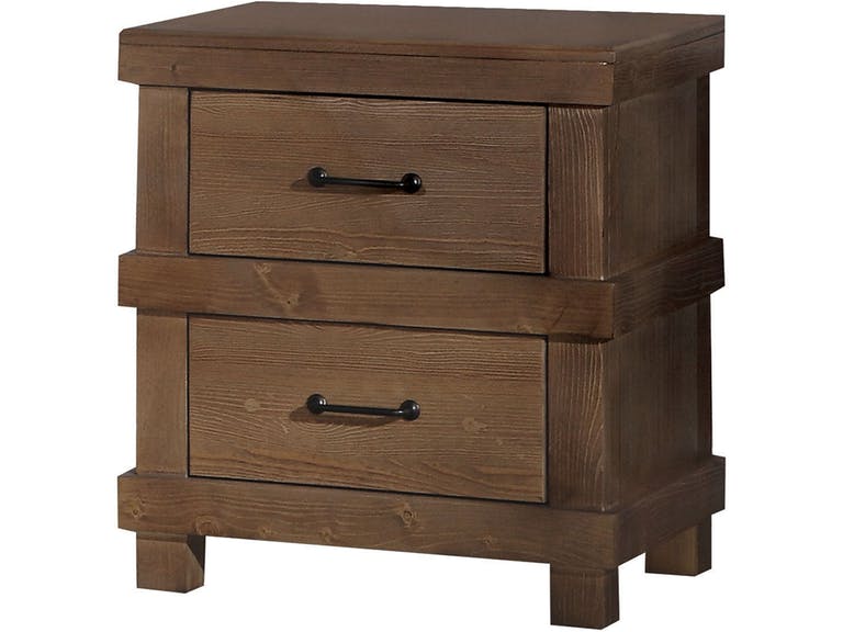 Acme 30613 Adams antique oak finish wood 2 drawer nightstand bed side end table