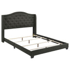 Coaster 310072Q Mercer 41 littleton grey fabric button tufted headboard queen bed set