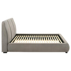 Mokena Taupe Upholstered Queen Platform Bed – 310090Q