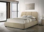 Mokena Light Brown Upholstered Queen Platform Bed – 310091Q