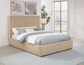 Lawson Light Saddle Fabric Queen Platform Bed with Padded Headboard – 315835LQ