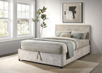 Reeves Beige Upholstered Queen Lift-Up Storage Bed – 315918BGEQ
