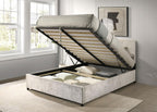 Reeves Beige Upholstered Queen Lift-Up Storage Bed – 315918BGEQ