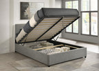 Reeves Grey Upholstered Queen Lift-Up Storage Bed – 315918GRYQ