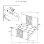 Coaster 315994Q Tara grey velvet upholstered diamond pattern TV lift footboard queen bed