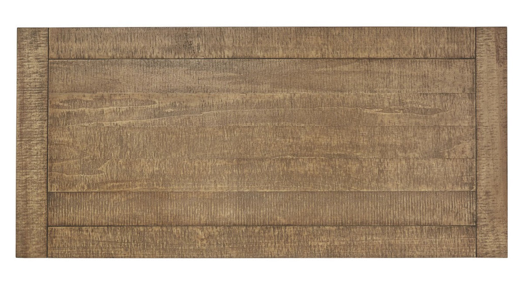 Homelegance 3228-15 Factory rustic poplar finish wood and rustic black metal frame office writing desk with shelves