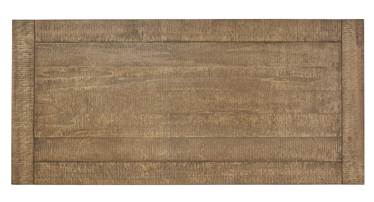 Homelegance 3228-15 Factory rustic poplar finish wood and rustic black metal frame office writing desk with shelves